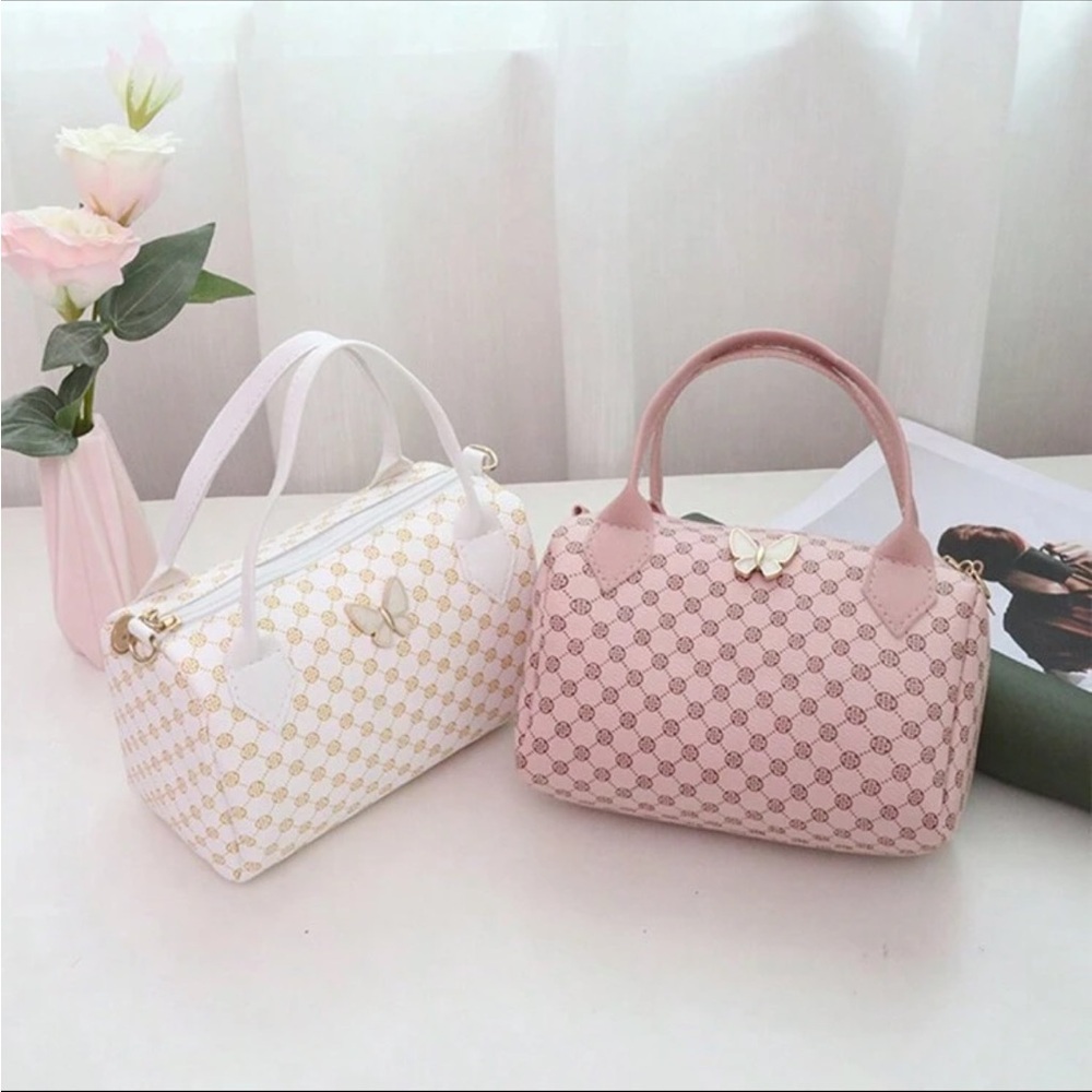 ⚠️Clearance Butterfly Cylindrical Crossbody Bag Black /White /Pink /Blue /Brown - Picture 6 of 12